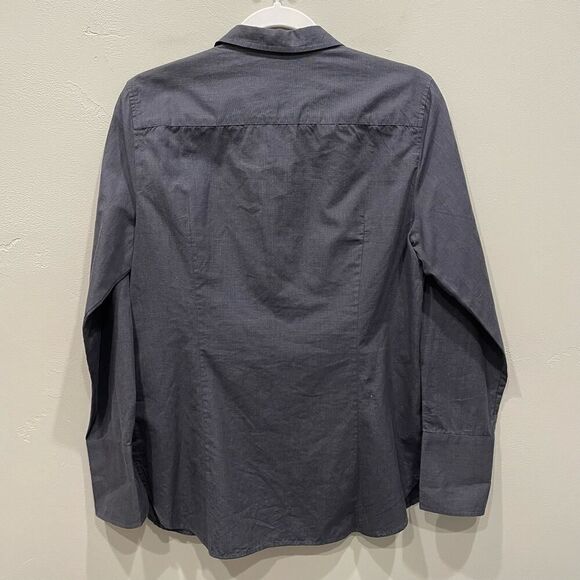 J.Crew Women’s Dark Charcoal Gray Button Up Blouse - Size: 8 - Picture 2 of 10